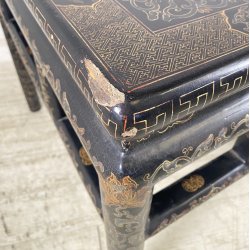 ANTICO TAVOLO CINESE 1800/1900 LEGNO DI ROSA LACCATO CLOISONNE ARTE ORIENTALE