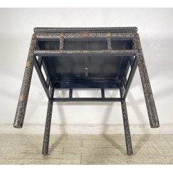 ANTICO TAVOLO CINESE 1800/1900 LEGNO DI ROSA LACCATO CLOISONNE ARTE ORIENTALE