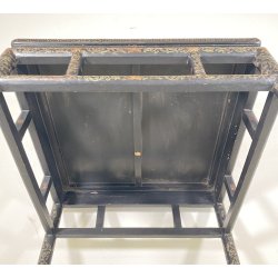 ANTICO TAVOLO CINESE 1800/1900 LEGNO DI ROSA LACCATO CLOISONNE ARTE ORIENTALE