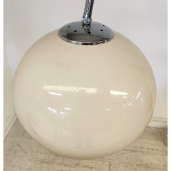 LAMPADA da TERRA ARCO anni 70 DESIGN Space Age CROMATA TRAVERTINO PLEXIGLASS