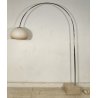 LAMPADA da TERRA ARCO anni 70 DESIGN Space Age CROMATA TRAVERTINO PLEXIGLASS