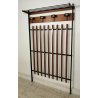 ATTACCAPANNI con PANCA anni 60 Metallo Legno APPENDIABITI VINTAGE Modernariato