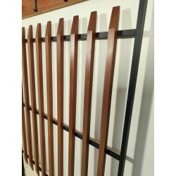 ATTACCAPANNI con PANCA anni 60 Metallo Legno APPENDIABITI VINTAGE Modernariato