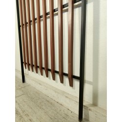 ATTACCAPANNI con PANCA anni 60 Metallo Legno APPENDIABITI VINTAGE Modernariato