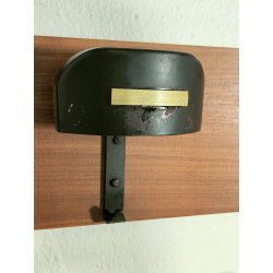 ATTACCAPANNI con PANCA anni 60 Metallo Legno APPENDIABITI VINTAGE Modernariato