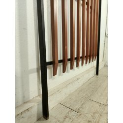 ATTACCAPANNI con PANCA anni 60 Metallo Legno APPENDIABITI VINTAGE Modernariato