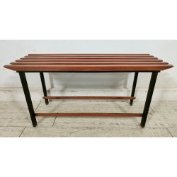 ATTACCAPANNI con PANCA anni 60 Metallo Legno APPENDIABITI VINTAGE Modernariato