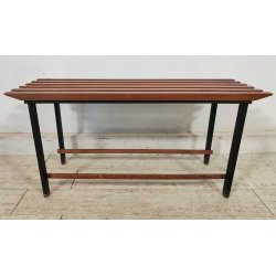 ATTACCAPANNI con PANCA anni 60 Metallo Legno APPENDIABITI VINTAGE Modernariato