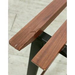 ATTACCAPANNI con PANCA anni 60 Metallo Legno APPENDIABITI VINTAGE Modernariato