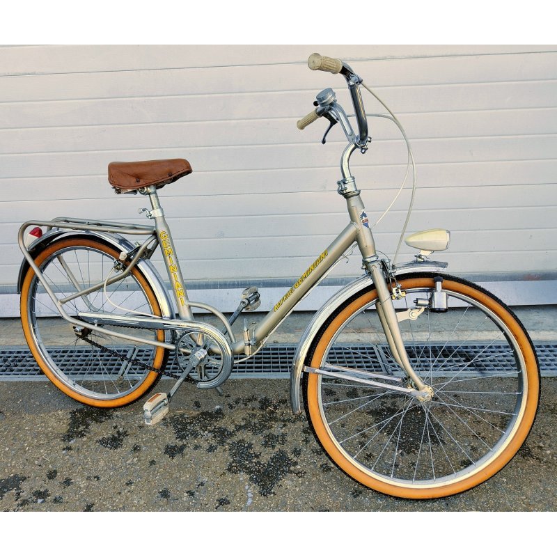 Raphael Geminiani BICICLETTA PIEGHEVOLE anni 70 FRENI FARI city bike RUOTE 24''