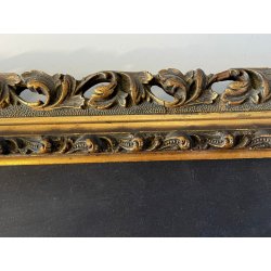 ANTICA CORNICE con STAMPA CAVALLO CANE riproduzione opera SPERLING HEINRICH