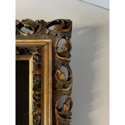 ANTICA CORNICE con STAMPA CAVALLO CANE riproduzione opera SPERLING HEINRICH