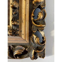 ANTICA CORNICE con STAMPA CAVALLO CANE riproduzione opera SPERLING HEINRICH