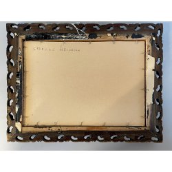 ANTICA CORNICE con STAMPA CAVALLO CANE riproduzione opera SPERLING HEINRICH