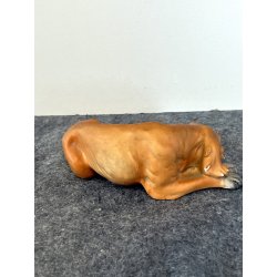 SCULTURA PORCELLANA BISQUIT firmata TRIADE cane LEVRIERO BORZOI 10 cm ceramica