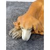 SCULTURA PORCELLANA BISQUIT firmata TRIADE cane LEVRIERO BORZOI 10 cm ceramica