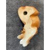 SCULTURA PORCELLANA BISQUIT firmata TRIADE cane LEVRIERO BORZOI 10 cm ceramica
