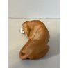 SCULTURA PORCELLANA BISQUIT firmata TRIADE cane LEVRIERO BORZOI 10 cm ceramica
