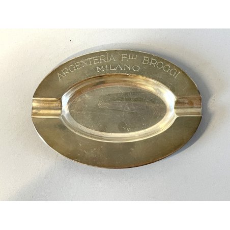 POSACENERE DESIGN PUBBLICITARIO 1970 ARGENTERIA fratelli BROGGI MILANO acciaio