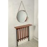 CONSOLLE con SPECCHIO anni 60 Metallo Legno ETAGERE MIRROR VINTAGE Modernariato