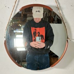 CONSOLLE con SPECCHIO anni 60 Metallo Legno ETAGERE MIRROR VINTAGE Modernariato