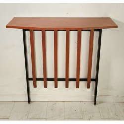 CONSOLLE con SPECCHIO anni 60 Metallo Legno ETAGERE MIRROR VINTAGE Modernariato