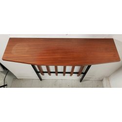 CONSOLLE con SPECCHIO anni 60 Metallo Legno ETAGERE MIRROR VINTAGE Modernariato