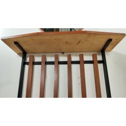 CONSOLLE con SPECCHIO anni 60 Metallo Legno ETAGERE MIRROR VINTAGE Modernariato