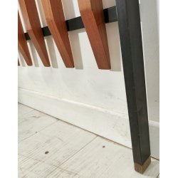 CONSOLLE con SPECCHIO anni 60 Metallo Legno ETAGERE MIRROR VINTAGE Modernariato