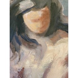 RITRATTO DIPINTO OLIO A. Rossi "Le scarpe della modella" RITRATTO NUDO FEMMINILE