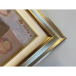 RITRATTO DIPINTO OLIO A. Rossi "Le scarpe della modella" RITRATTO NUDO FEMMINILE