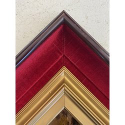 DIPINTO OLIO TAVOLA M. Cammarano SCORCIO ARCHITETTONICO PAESAGGIO RURALE 1912