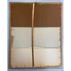 DIPINTO ASTRATTO ACQUERELLO CARTONCINO "onaliM 67" R. Milano SENZA TITOLO FIGURE