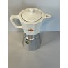 RARA CAFFETTIERA MOKA vintage ALPU ceramica ALLUMINIO 6 tazze PORCELLANA PUPPY