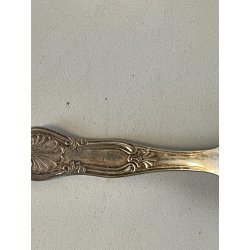 antica ZUCCHERIERA METALLO ARGENTATO a SECCHIELLO vittoriana con CUCCHIAINO