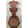ANTICA COPPIA SEDIA SGABELLI Rinascimento EPOCA 800 Old Chair LEGNO NOCE TRONO