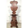 ANTICA COPPIA SEDIA SGABELLI Rinascimento EPOCA 800 Old Chair LEGNO NOCE TRONO