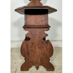 ANTICA COPPIA SEDIA SGABELLI Rinascimento EPOCA 800 Old Chair LEGNO NOCE TRONO