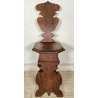ANTICA COPPIA SEDIA SGABELLI Rinascimento EPOCA 800 Old Chair LEGNO NOCE TRONO