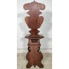 ANTICA COPPIA SEDIA SGABELLI Rinascimento EPOCA 800 Old Chair LEGNO NOCE TRONO