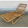 Chaise Longue RATTAN VIMINI BAMBU x SET GIARDINO Design Anni 60 SEDIA SDRAIO