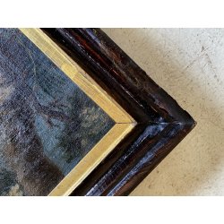 ANTICO DIPINTO OLIO RELIGIOSO SACRA FAMIGLIA MARIA Gesù SAN GIOVANNI SANT' ANNA