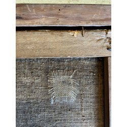 ANTICO DIPINTO OLIO RELIGIOSO SACRA FAMIGLIA MARIA Gesù SAN GIOVANNI SANT' ANNA