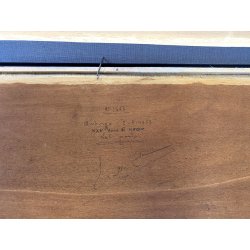 QUADRO DIPINTO OLIO N 1467 Eraldo Coda PAESAGGIO MARINA AMBURGO "Nel porto" 1955