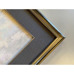 QUADRO DIPINTO OLIO N 1467 Eraldo Coda PAESAGGIO MARINA AMBURGO "Nel porto" 1955