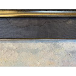 QUADRO DIPINTO OLIO N 1467 Eraldo Coda PAESAGGIO MARINA AMBURGO "Nel porto" 1955