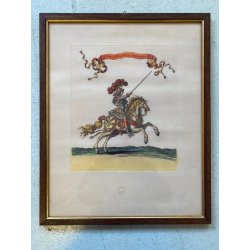 ANTICA COPPIA LITOGRAFIE FIGURE CAVALIERI A CAVALLO MUSEE LOUVRE CHALCOGRAPHE