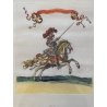 ANTICA COPPIA LITOGRAFIE FIGURE CAVALIERI A CAVALLO MUSEE LOUVRE CHALCOGRAPHE