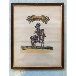 ANTICA COPPIA LITOGRAFIE FIGURE CAVALIERI A CAVALLO MUSEE LOUVRE CHALCOGRAPHE
