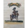 ANTICA COPPIA LITOGRAFIE FIGURE CAVALIERI A CAVALLO MUSEE LOUVRE CHALCOGRAPHE